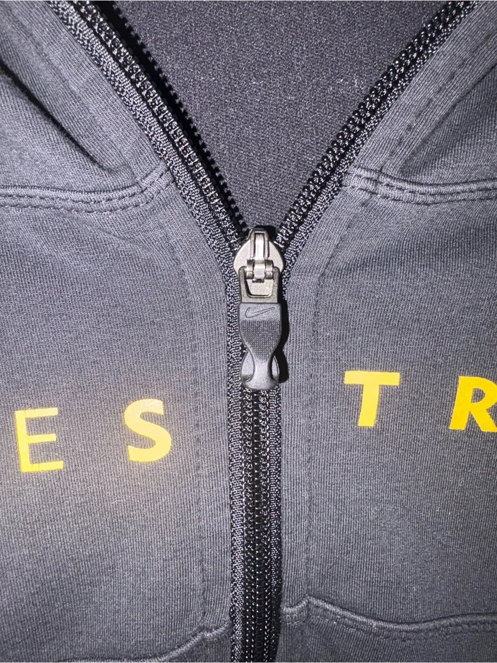 Nike Black Live Strong Hoodie with yellow accents